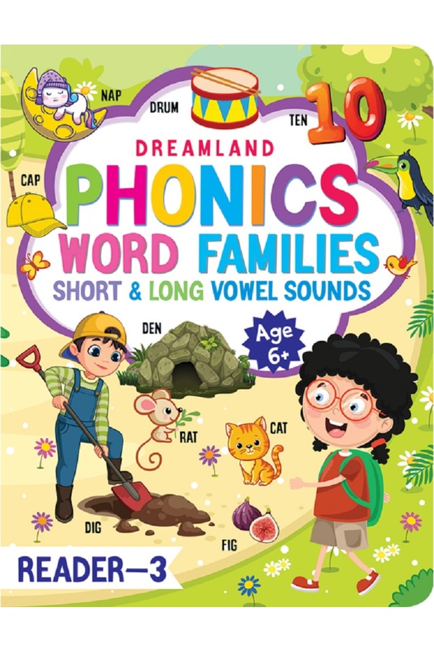 Phonics Reader - 3 (Word Families Short and Long Vowel Sounds) Age 6+