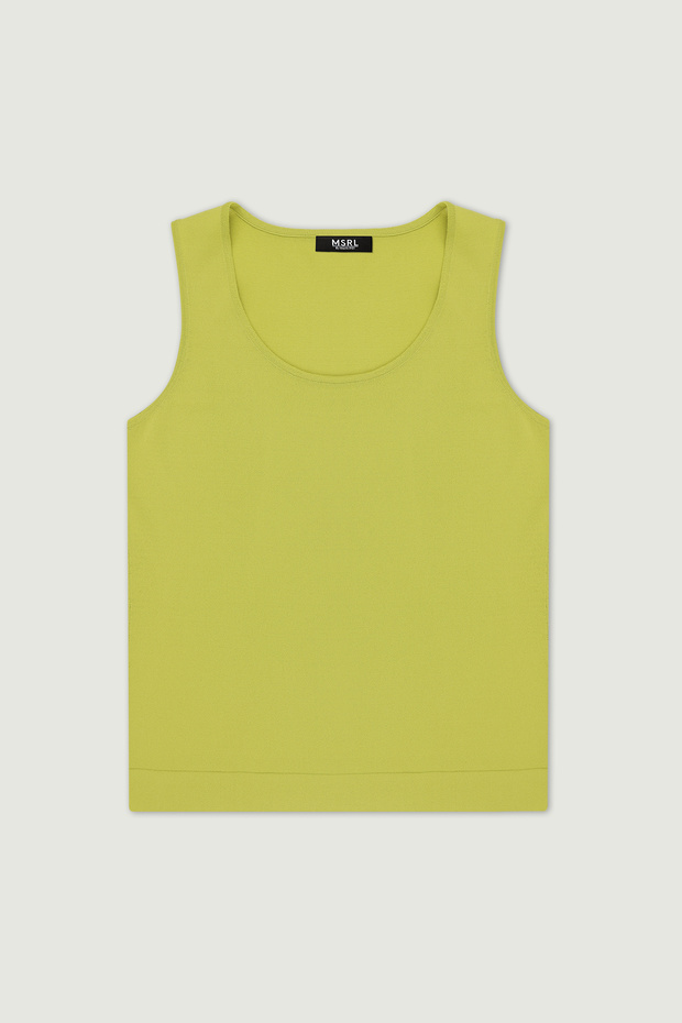 Lemon Green Basic Knitwear Women's Undershirt