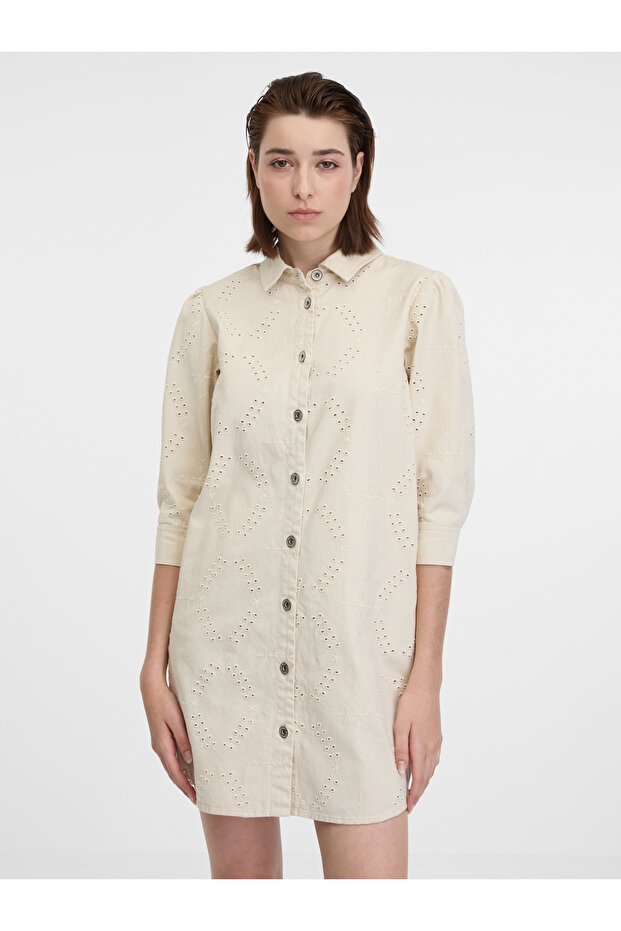 Rochie de blugi bej de damă - 1