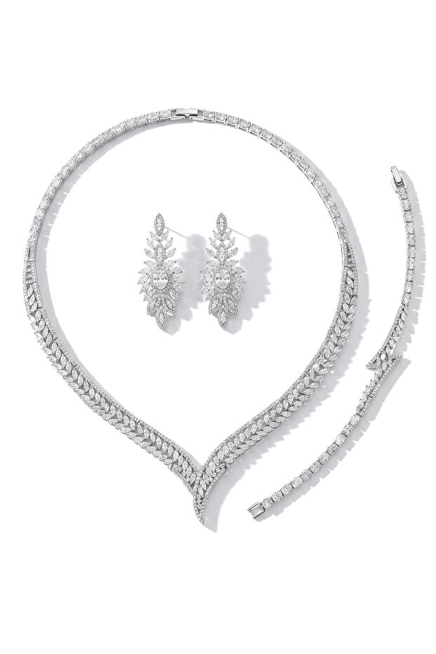 Rosalind Necklace Bracelet Earrings Ring Set
