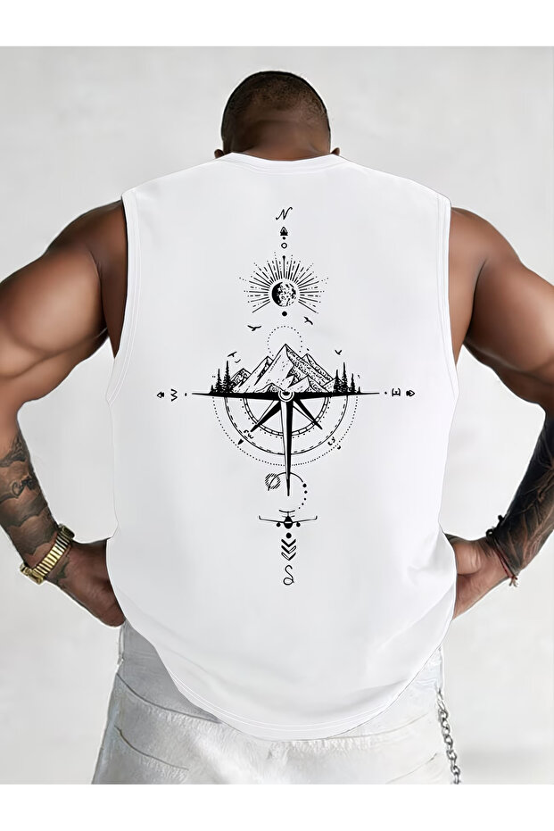 Men's oversized crew neck sleeveless t-shirt - longline
