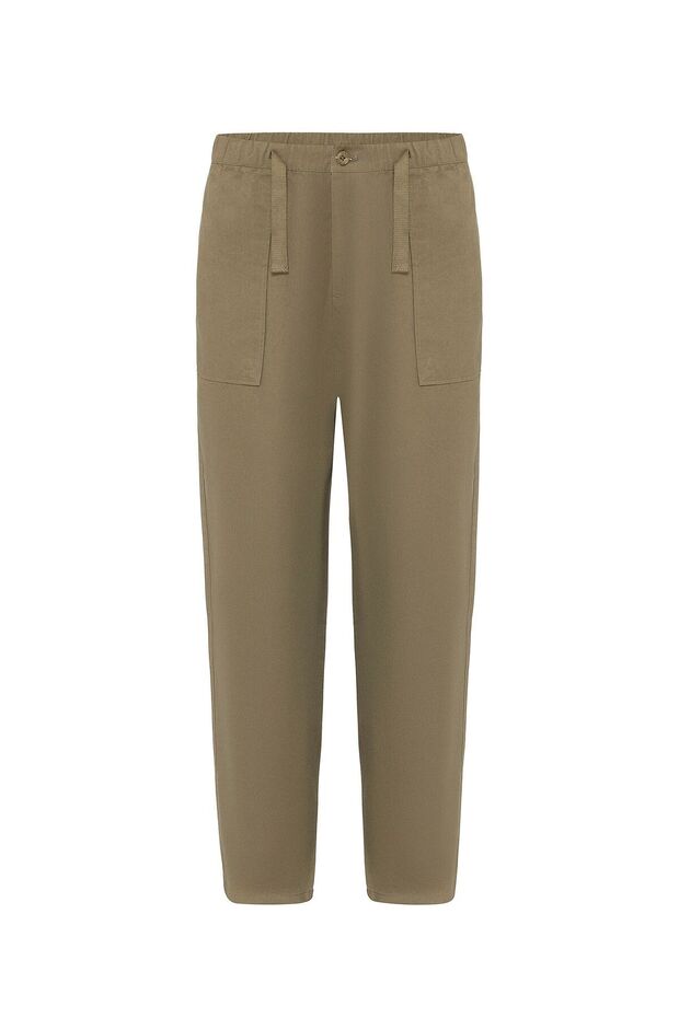 Baggy fit gabardine trousers