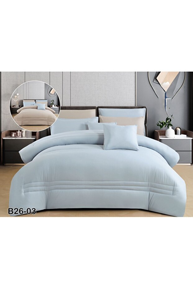 Nefren Summer Soft Plain Double Sided Microfiber Bedspread 230X250