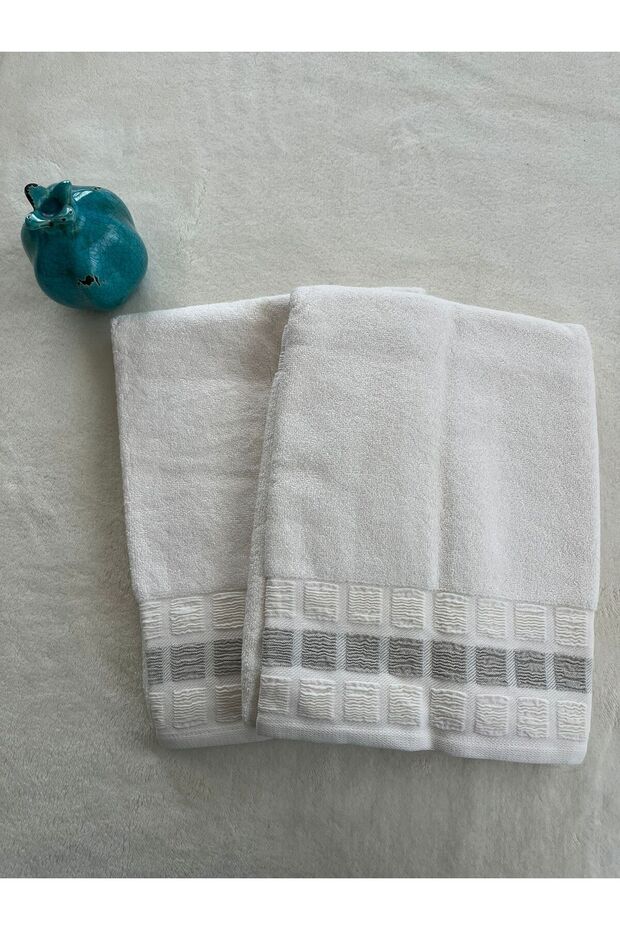 Bamboo 2-Piece Cream Towel Set 50X100 – Soft Textured, Highly Absorbent