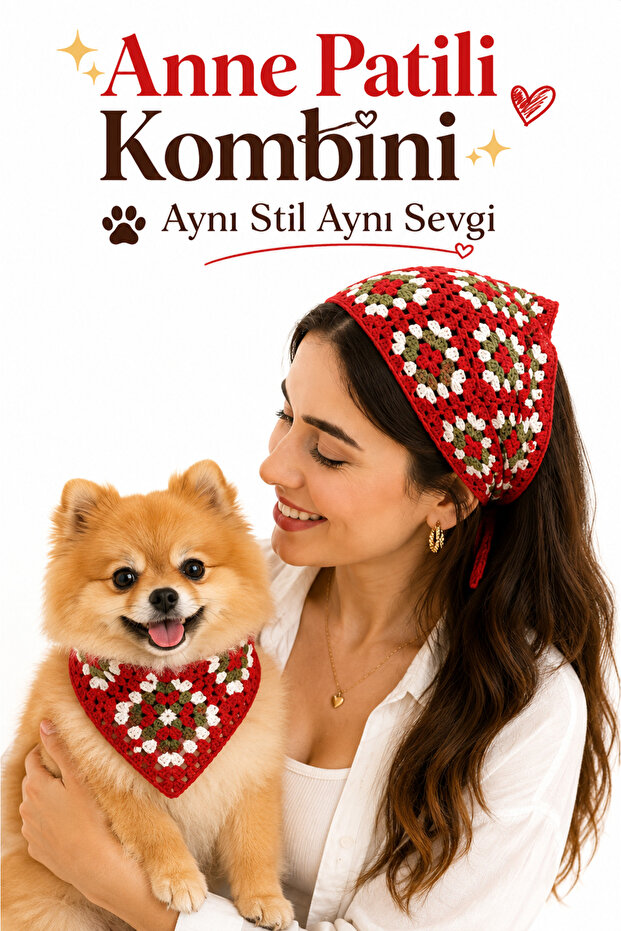 Women & Dog Combination Tiny Friend Bandana Set Pet Owner Combination