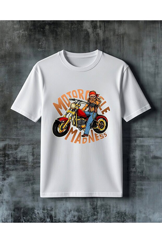 Motorcycle Madness Harley Printed Oversize T-Shirt