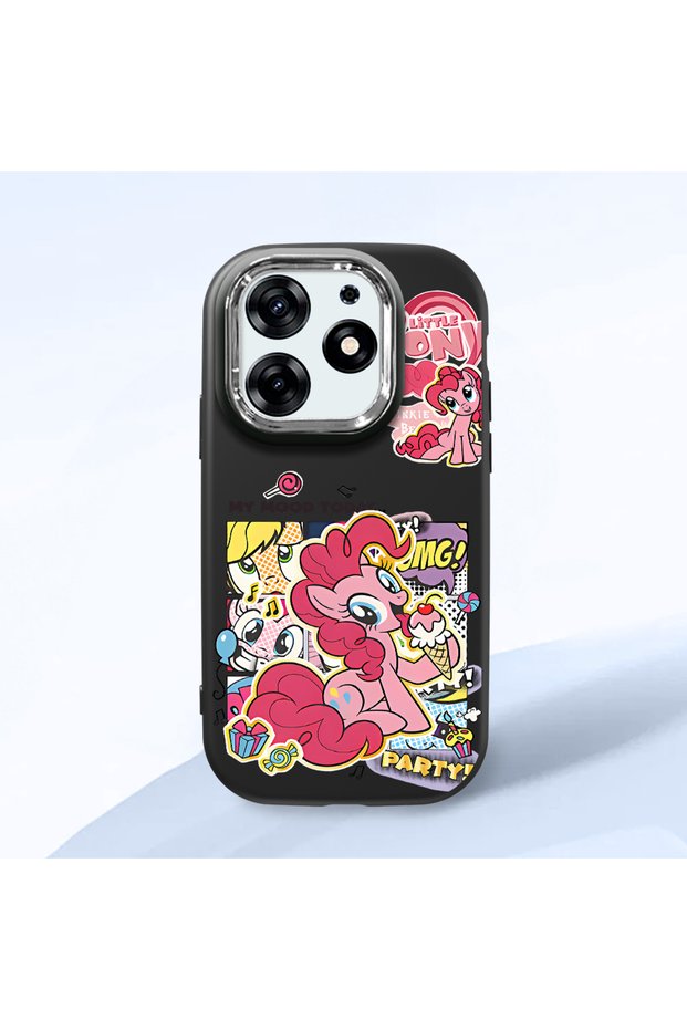 Tecno Spark 10 Pro(Ki7) Compatible Black Silicone Case with Shock-Absorbing Camera Protections