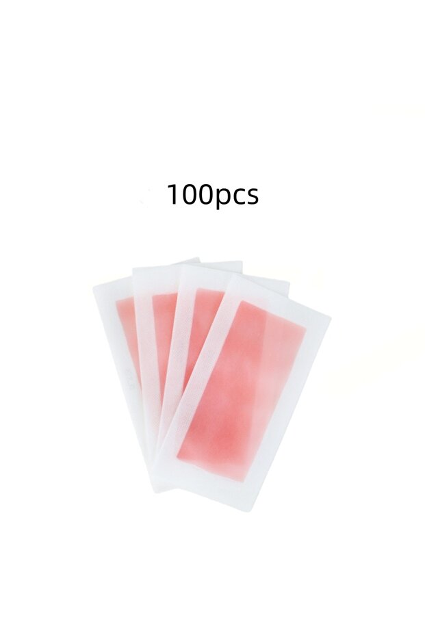 Pink 100pcs 10/20/100 Pcs Depilatory Wax Strips Hair Removal Wax Paper Cold Wax Strips Paper For Fac