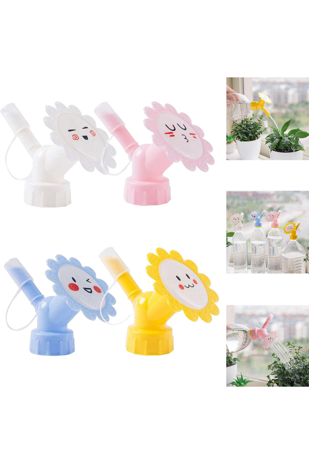 blue Double Head Bottle Cap Sprinker Home Garden Mini Watering Can Water Spout Bonsai Nozzle For Ind