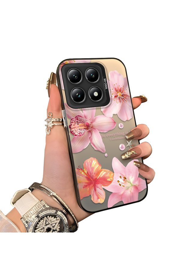 Xiaomi Mi 14t Compatible Hard Acrylic Back Silicone Edge Lens Protection Case