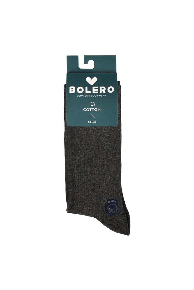 Men's Seamless Cotton Socks Plain Anthracite