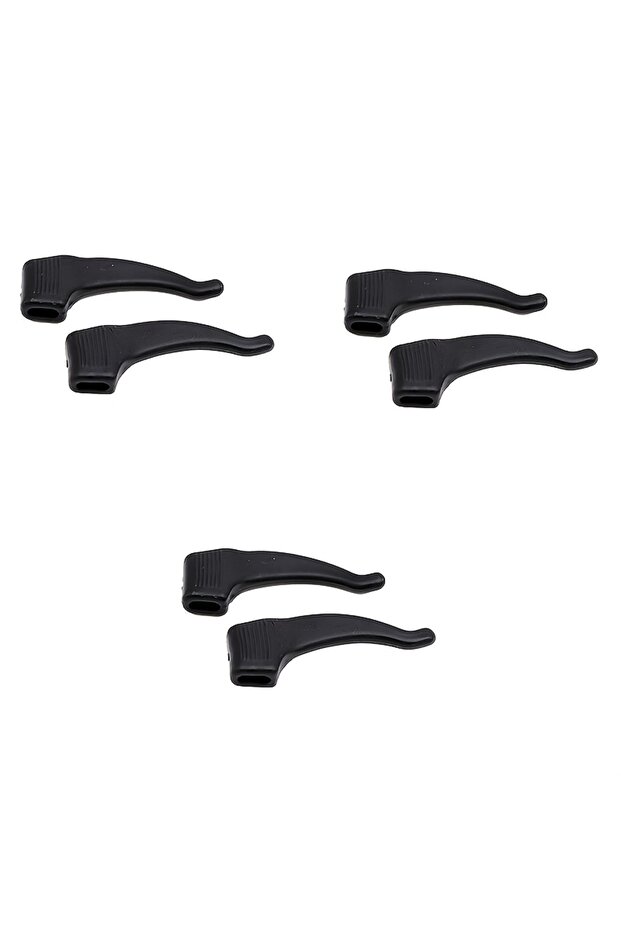 3 Pairs Black 3 Pairs Silicone Anti-Slip Eyeglass Hooks - Comfortable & Secure Glasses Holders for A