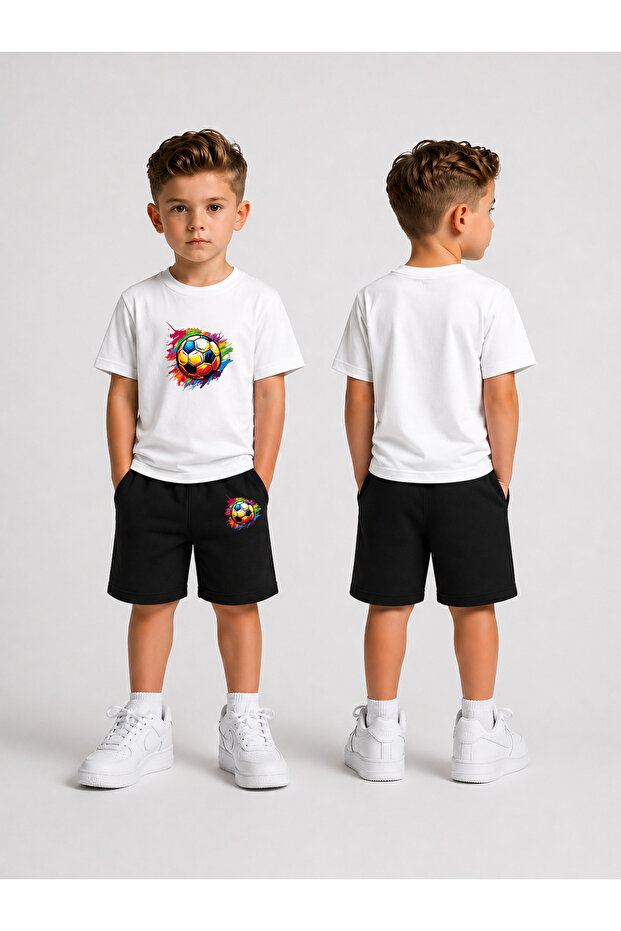 Children's T-Shirt and Shorts Set Printed Cotton Summer Combination
