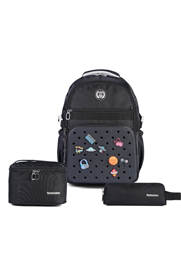 Premium Boys' Elementary School Backpack with Ultra-Luxury Accessories, Including Thermal Lunch Bag and Pen Holder Ornaments