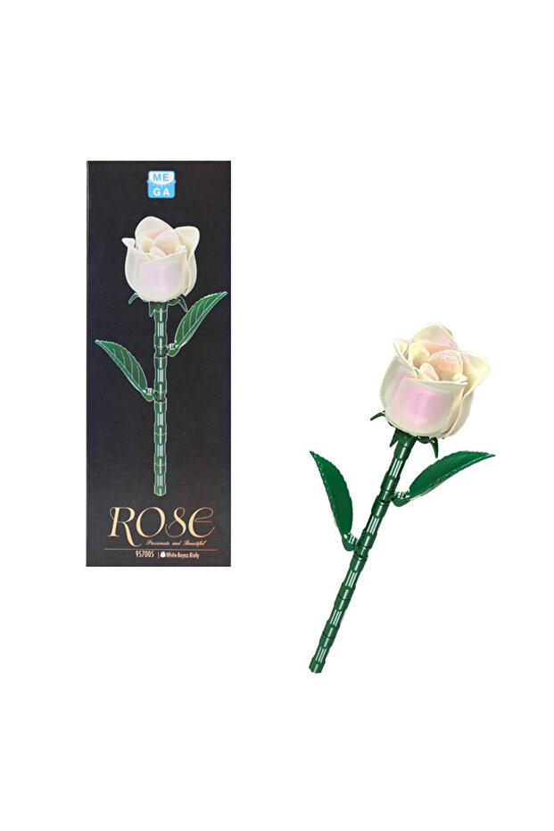 Block Flower White Rose
