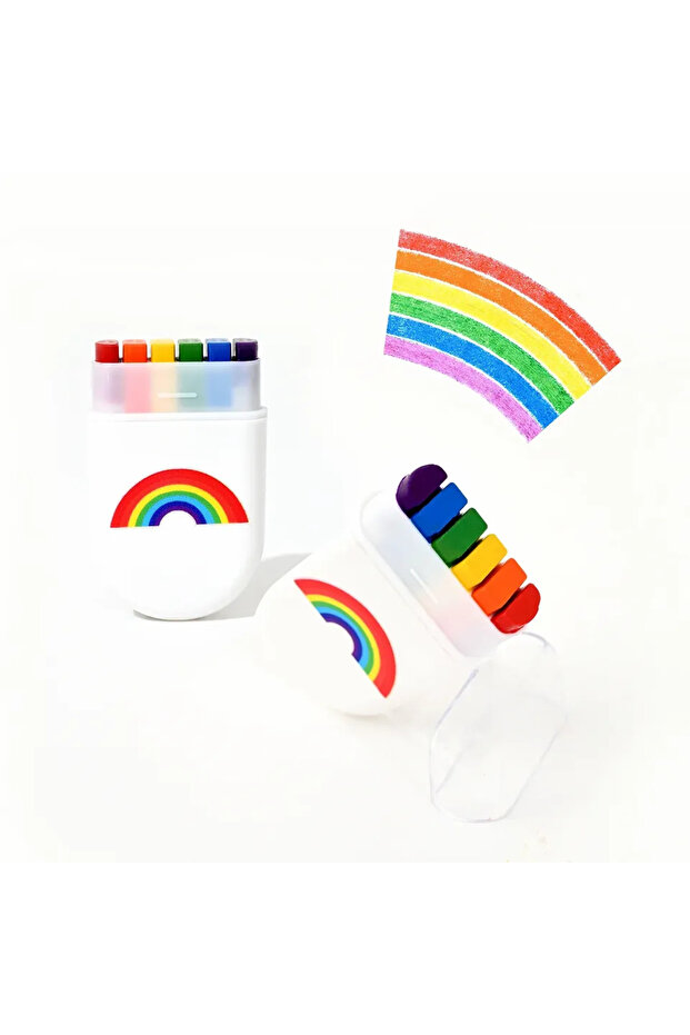 2PCs Set 2PCs Rainbow Crayon Paint Rainbow Birthday Party Colourful Theme Party Accessories Party Fa