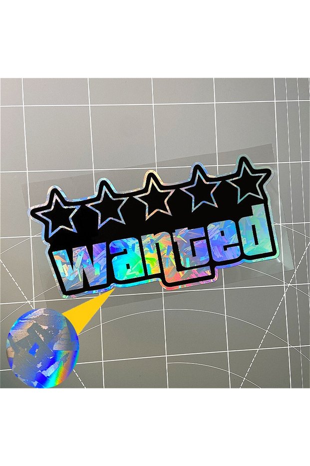 20x10cm HT-WANT3 1PC Wanted Motorcycle Stickers Funny for Motorbike Fuel Tank Scooter Helmet Box DIY