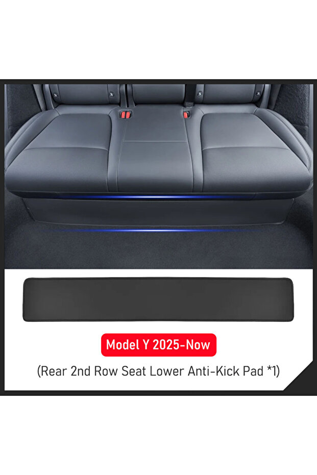 Rear Seat Under Pad Threshold Anti-Dirty Leather Mat for Tesla Model Y Juniper 2026 2025 Rear Seat U