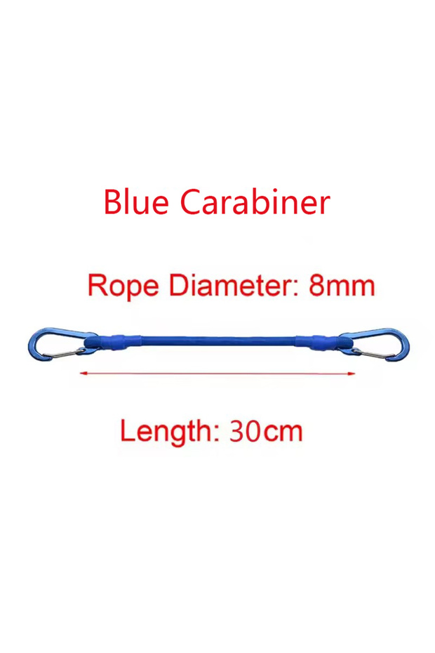 30cm 8mm Heavy Duty Elastic Rope 7 Types of Elastic Straps Hiking Hooks Luggage Packing Ropes Campin