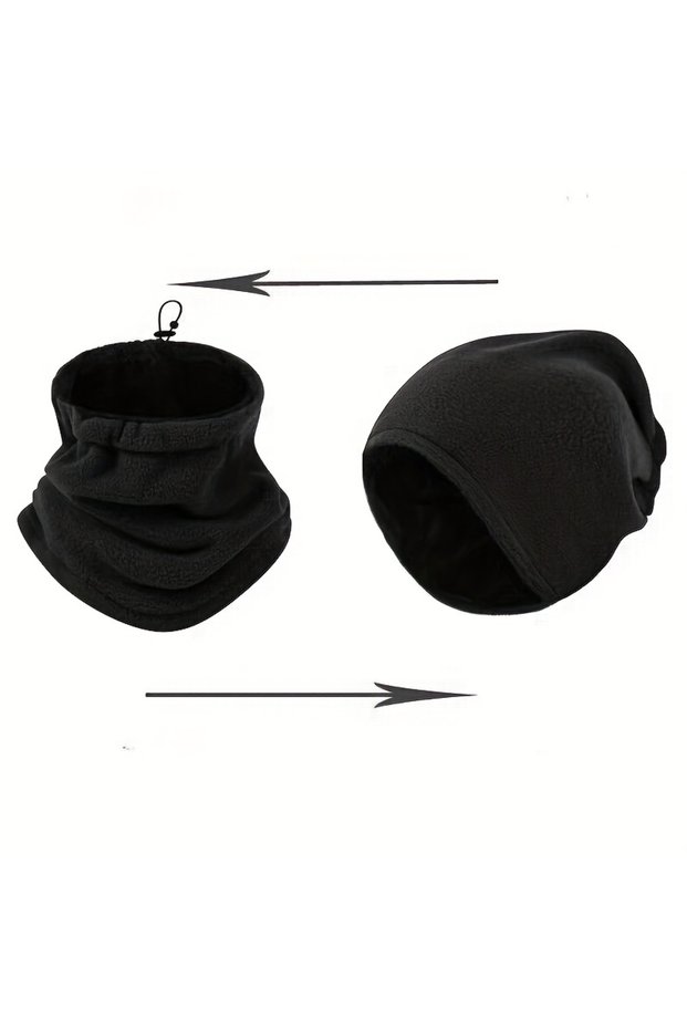 black Winter MotorcycleWarm Mask Men Women Fleece Neck Outdoor Warmer Windproof Scarf Camping Hiking