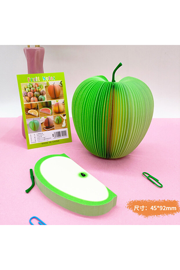 Green apples 125 Sheets Creative Fruit Shapes Sticky Note Pads Notepads, Sticker Paper, Memo Pads, f