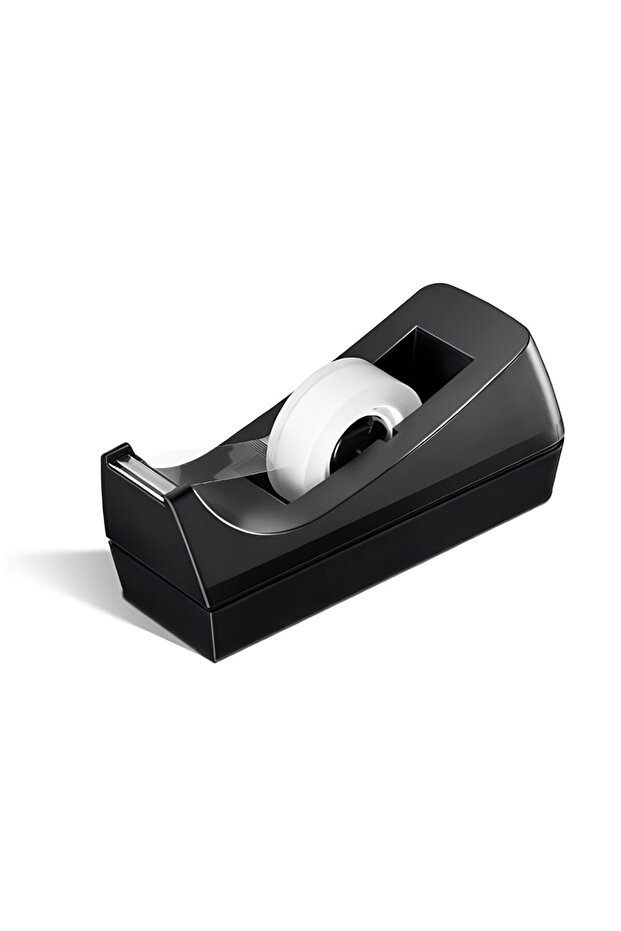 black 1pc black tape holder, desktop tape holder with non-slip base, suitable for office, home and s