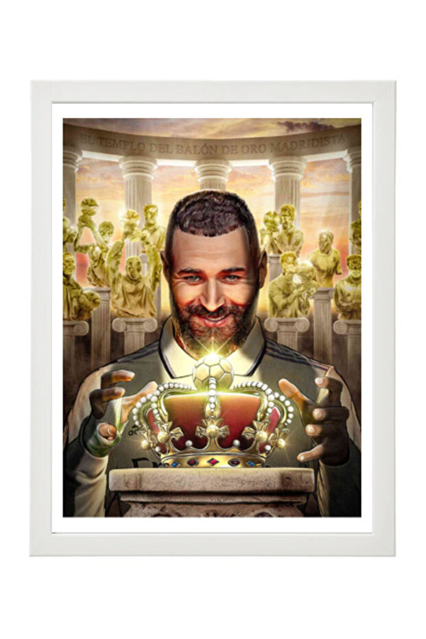 Karim Benzema Real Madrid Ballon d'Or Poster with Frame