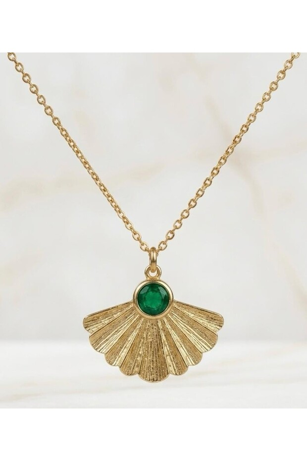 Nova Green Taşlı Kolye 925 Ayar