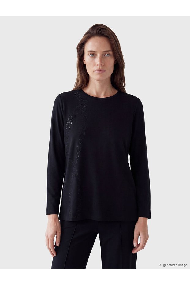 Vizyon New Season Crew Neck Stone Women's T-Shirt
