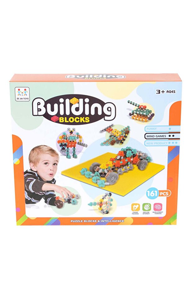 Joc de constructie, Building Blocks, 161 piese - 1