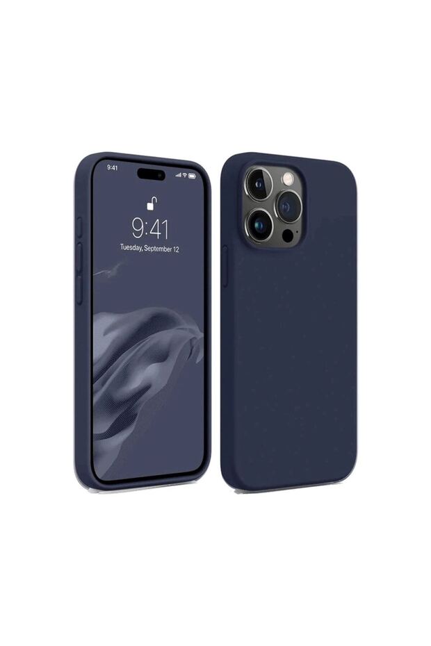 Apple iPhone 15 Pro Case First Silicone - Navy Blue