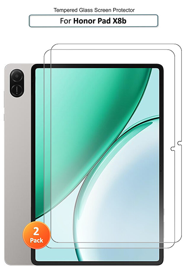 حزمة من قطعتين - واقي شاشة زجاجي مقوى فاخر لجهاز Honor Pad X8b