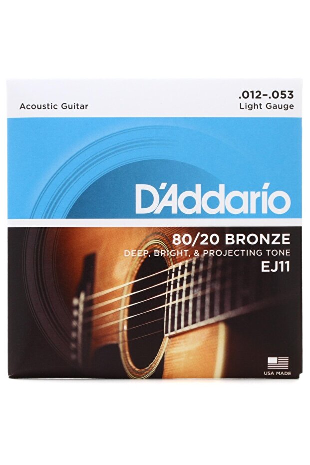 EJ11 80/20 Bronze Acoustic Guitar Strings Light - 12-53