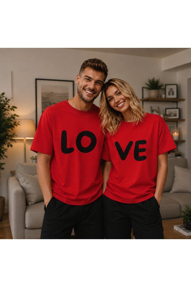Unisex Oversize T-Shirt Love Printed 100% Cotton T-Shirt Comfortable Fit (Products Sold Individually)
