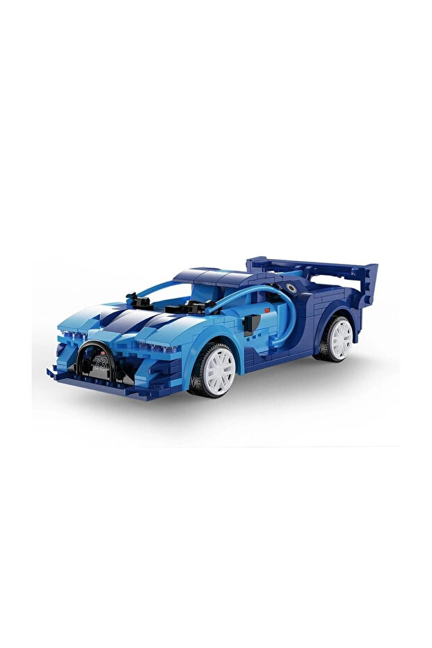 C51073W Blue Race Car 325 Piece Block Toy