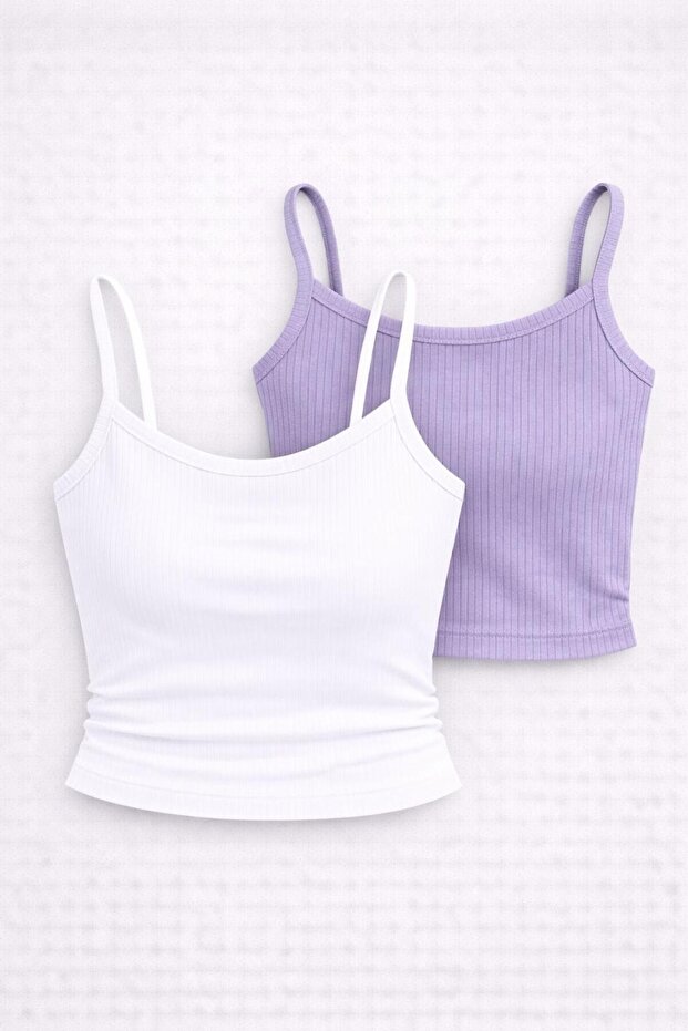 Women's Rope Strap Set of 2 C Cropped Blouse