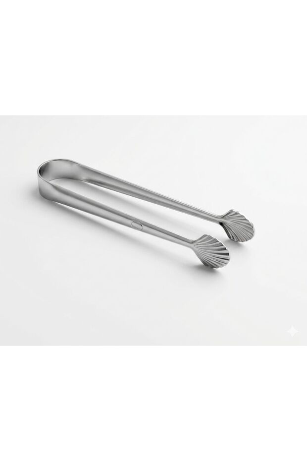 Patterned Small Tongs Silver