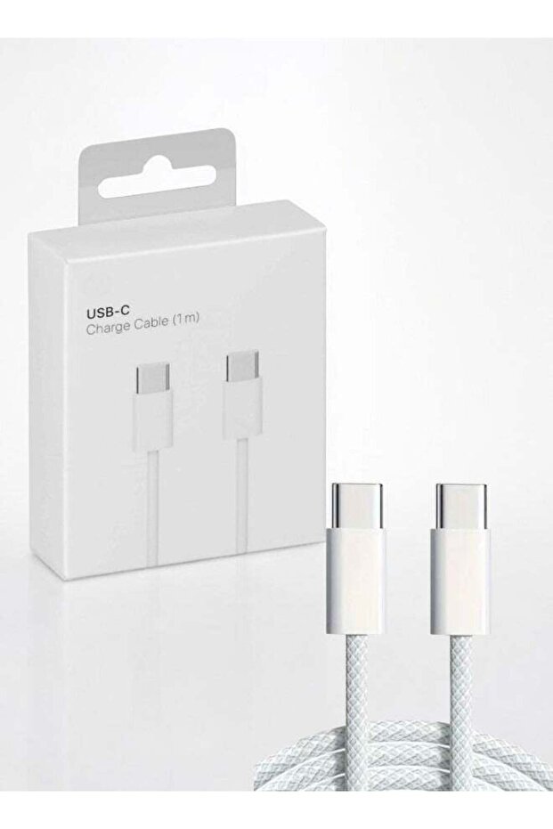 كابل قماشي لآيفون، (USB C إلى USB C) من النوع C إلى النوع C، لآيفون 15/15 بلس/15 برو/15 برو ماكس