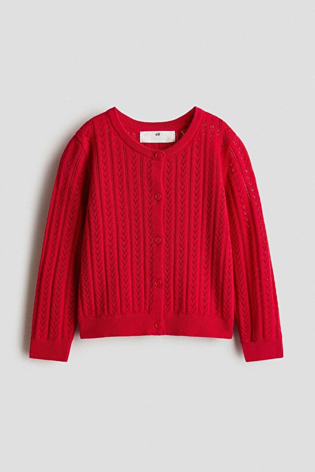 كارديجان من القطن محبوك بنمط بوانتلي