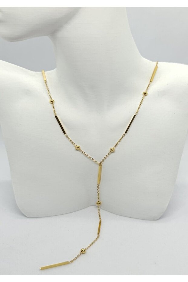 Golden Flow Y Necklace (40+5 cm)