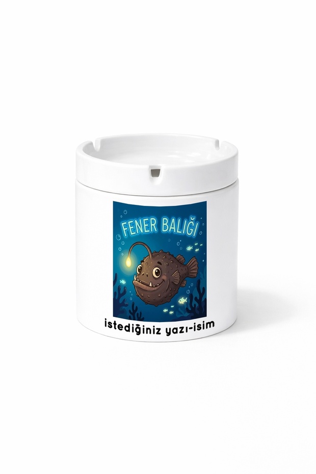 Animal Anglerfish Anglerfish Deep Sea Fish Printed Ash Tray Ashtray Gift