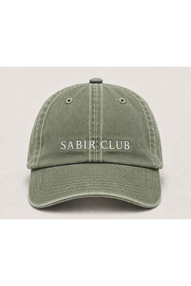 "Patience Club" Street Style Embroidered Vintage Washed Baseball Cap