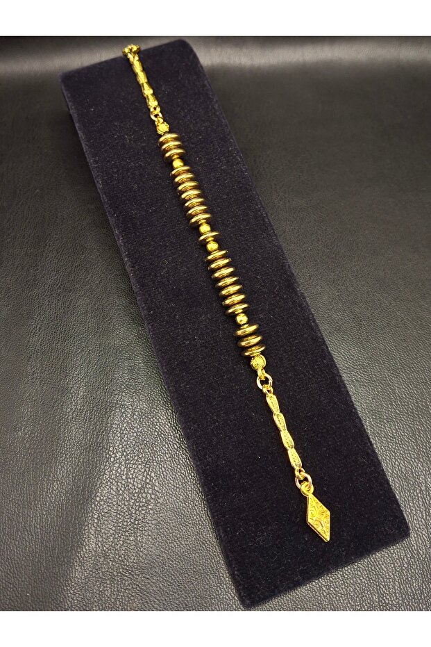 Special Flat Wheel Model Gold Color Natural Hematite Stone Zaza Prayer Beads