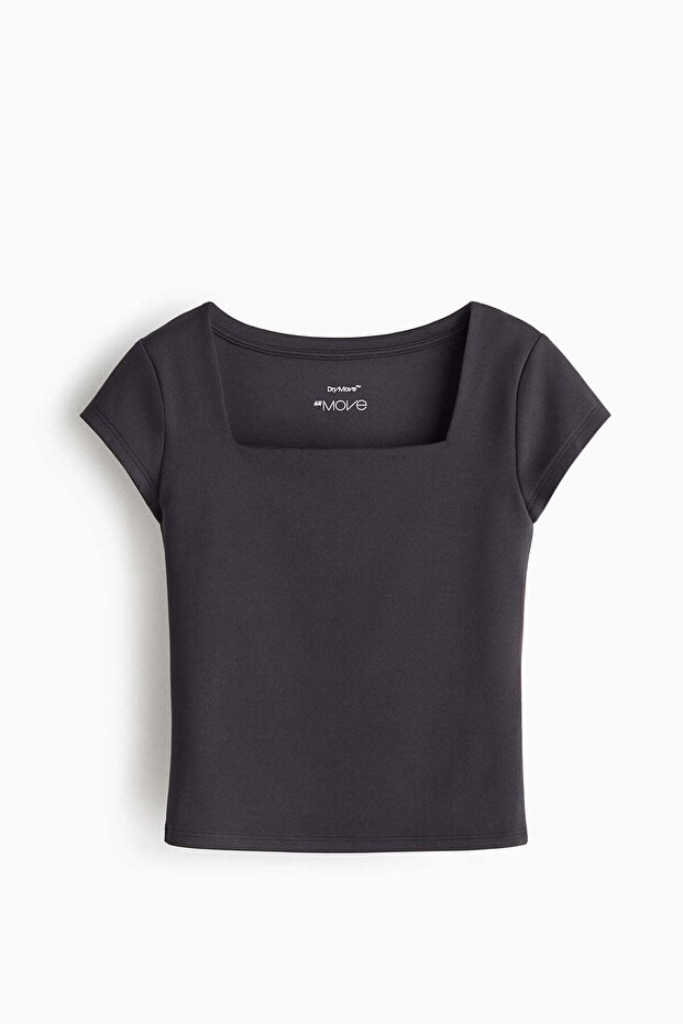 Square neck sports top with DryMove™