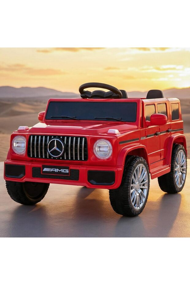 Raptor Pro Battery Operated Jeep for Kids with Remote Control, LED Lights, Music, Swing Mode (Red)