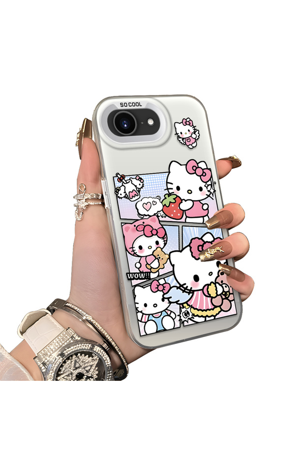 iPhone 16E Compatible Stylish Cartoon Printed Shockproof Case