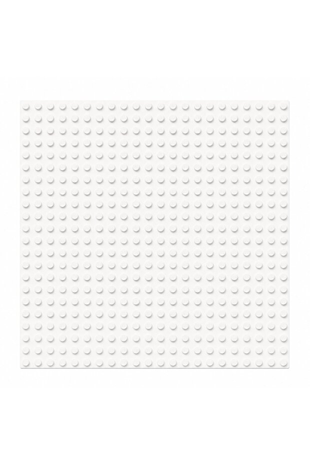 طوب بناء متوافق مع ليغو، لوح قاعدة أرضية أبيض كلاسيكي مقاس 32×32