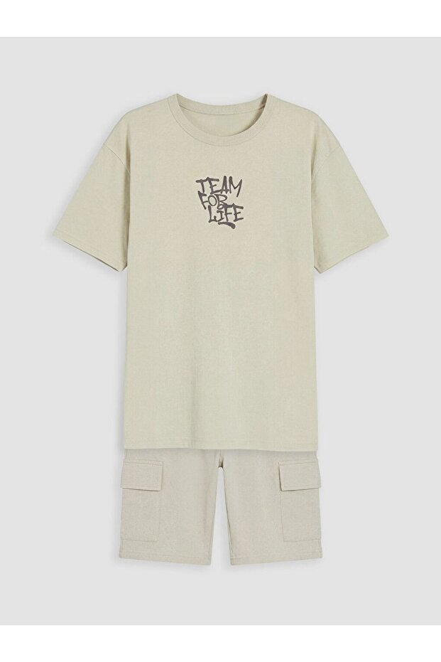 Lcw Kids Slogan Printed Boys' Set