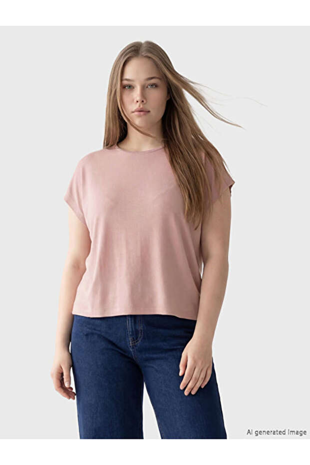 Plus Size Crew Neck Women's T-Shirt