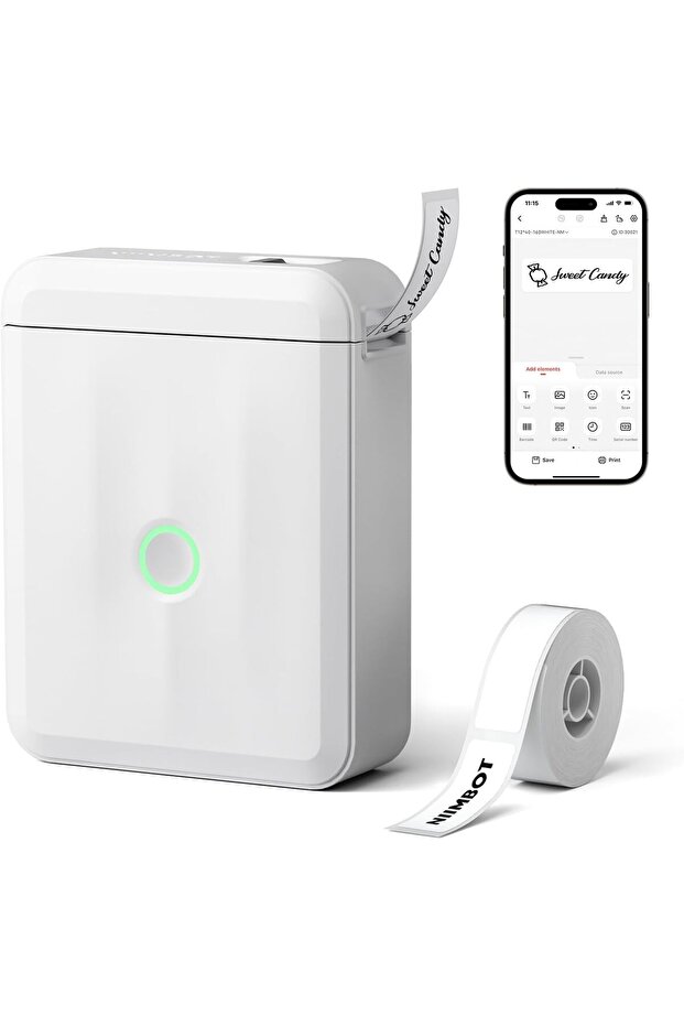 D110 Upgraded Version Mini Label Maker Machine with Tape, Portable Bluetooth Thermal Printer